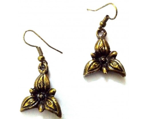 Antique Gold Earring Jhumki Contemporary Fashion Jewelry Hook Drop Dangle EA233